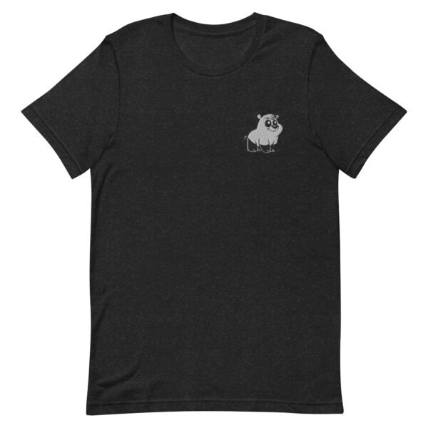 Black Heather Classic Embroidered Pizzly Bear T-shirt