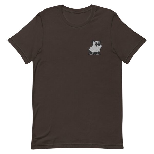 Brown Classic Embroidered Pizzly Bear T-shirt