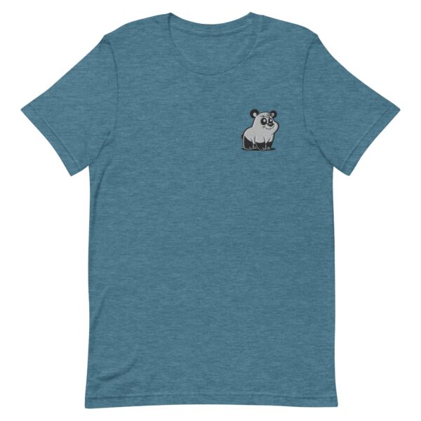 Heather Deep Teal Classic Embroidered Pizzly Bear T-shirt