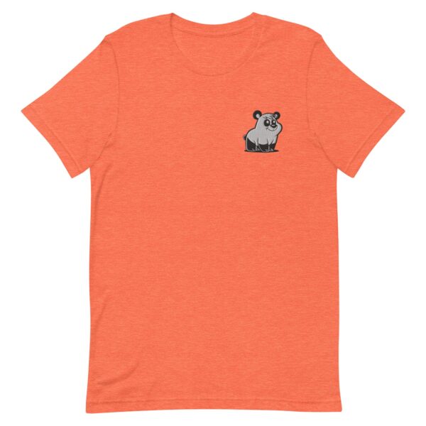 Heather Orange Classic Embroidered Pizzly Bear T-shirt