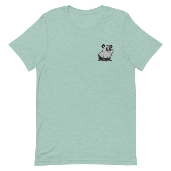 Heather Prism Dusty Blue Classic Embroidered Pizzly Bear T-shirt