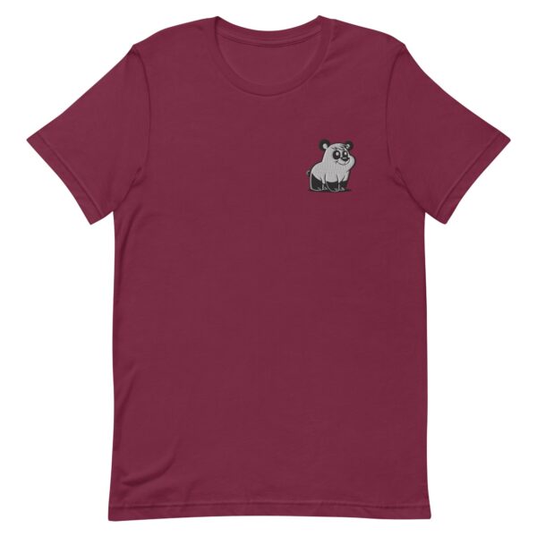 Maroon Classic Embroidered Pizzly Bear T-shirt