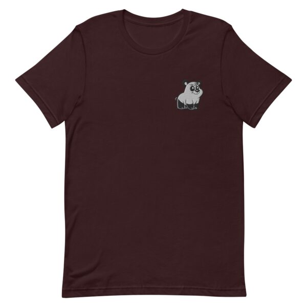 Oxblood Black Classic Embroidered Pizzly Bear T-shirt